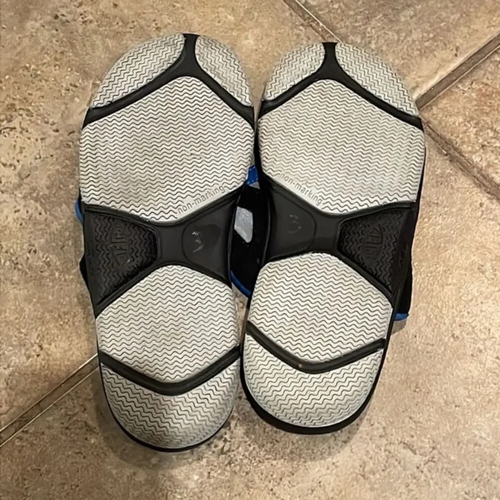 AFTCO Black & Blue Thong Angler Sandals Mens Size 7 Summer Travel Beach